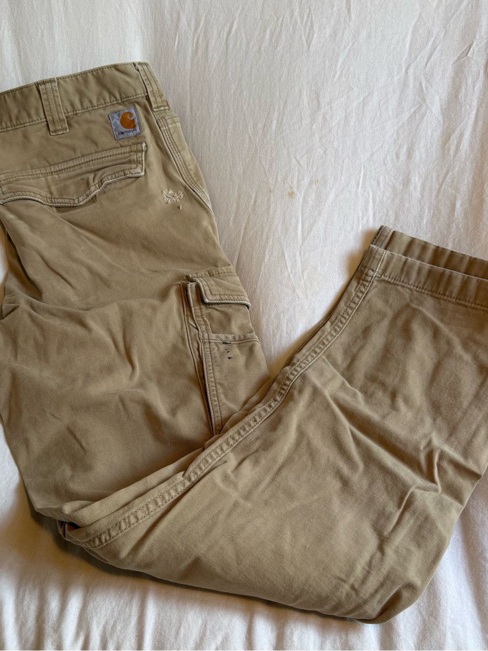 Carhartt Men's Tan Utility Chinos - Heavy-Duty Work Pants